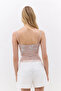 Women's Strappy Blouse with Ruffle Detail on the Front and V-Neck - 4