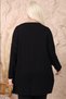 Large King Size Women's Combed Cotton Anti-Sweat High Quality Knitted Fabric 100% Viscose Stoned Mother Black Blouse - 7