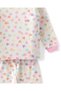 Girl's Heart Printed Crew Neck Seasonal 100% Cotton Nightgown Top and Bottom Pajama Set - 6