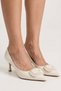 Elva Special Series Imported Buckle-Detail Women's Heel Shoes Beige - 3