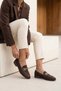 Mari̇a Tri̇ko Buckle Detail Women's Shoes Brown - 2