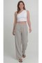 Gray Women's Muslin Pants – Palazzo Model, Wide Legs, Comfortable and High Waist - 6