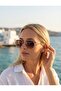 Titanium Polarized Pilot Sunglasses Gold Frame Coffee Gradient Glass 60 mm - 3
