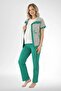Women's 3-Pack Short Sleeve Maternity Vest. T-Shirt Pajama Set - 2