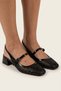 Enola Special Series Imported Fi̇le Stone Detail Women's Heel Shoes Black - 2