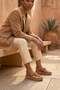 Noemi̇ Genuine Leather Padded Heel Women's Sandals Tan