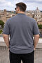 Men's Basic Large Size Smoked Knitwear Polo Neck t Shirt - 3