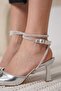 Zurich Premium Silver Stone Heeled Shoes 8 cm - 4