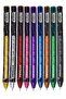 Glitter Ballpoint Pen 9 Colors Pensan Jely Glitter Pilot Pen Ergonomic Grip Soft Writing Black Notebook