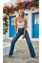 Palazzo Jeans 90's Medium Blue Lycra Super High Waist Wide Leg Loose Jeans Palazzo Trousers - 4