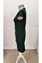 Women's Short Sleeve Asymmetrical Collar Short Imported Crepe Dress - 5