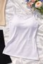 Cotton Padded Athlete's Undershirt, Comfortable for Use Without a Bra, Daily Athlete's Undershirt, Black & White & Beige/Nude, 3-Piece Lycra - 3