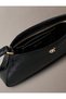 Monogram Logo Emblem Leather Small Shoulder Bag - 3