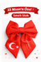 23 April Red Bow Hair Clip 🇹 🇷   Children's Day Special Accessory - 2
