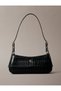 Monogram Logo Emblem Leather Small Shoulder Bag