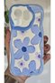 Infinix Smart 9 Case Pastel Blue Daisy Pattern Colorful Silicone Cover with Camera Protection - 2