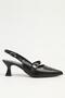 Black Women's Heeled Shoes Pc-55736 - 2