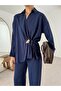 Women's Blouse and Pants Set with Gold Accessories - 5