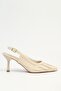 Beige Women's Heeled Shoes Pc-55773 - 2