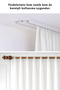 Linen Look Blackout Light-Proof Extra Foam Single Panel Living Room Background Curtain Cream - 4
