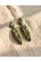 Green Galaxy Polymer Clay Handmade Design Earrings (Apparatus Stainless Steel)