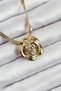 Stylish 316L Steel Rose Figured Italian Chain Model Gold Color Women's Necklace Teachers Mothers Valentine's Day