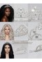 Sparkling Crystal Stone Metal Crown Children's Women's High Triangle Crown Birth Special Day Engagement Hair Accessory - 2
