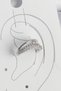Stylish Brass Silver Color Zircon Stone 3 Row Women's Cartilage Earrings Teachers Mothers Valentine's Day