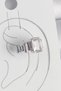 Stylish Brass Silver Color Square Zircon Stone Women's Cartilage Model Earrings Teachers Mothers Valentine's Day