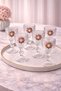 Set of 6 Crystal Glass Coffee Water Glasses Pearl Lotus Glass 75ml - 2