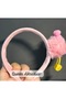 Cute Funny Shoes Rocking Pom Pom Plush Figured Character Crown Candy Pink Hair Crown - 3