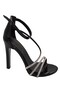 Black Women's 10 cm Ankle Belt Heeled Shoes