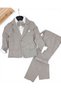Boy's 2-9 Years Old 3-Piece Stylish Bow Tie Holiday Suit with Linen Trousers, Shirt and Jacket, 100% Cotton - 2