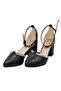 Black Women's 5 cm Thick Heeled Shoes - 2
