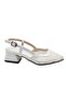 White Tulle Classic Low Heel Women's Shoes - 4