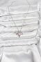 Stylish 316L Steel Chain Silver Color Winged Heart Model Zircon Stone Women's Necklace Teachers Mothers Love - 2