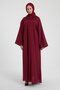 Burgundy Shine Stone Embellished Abaya, Ferace & Shawl - Standard Size & Various Lengths - 4