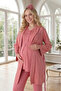 New Season Pomegranate Flower Shawl Collar Buttoned Summer Jacquard Short Sleeve Maternity Dressing Gown Pajama Set Set - 8