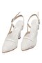 White Tulle Classic Heel Women's Shoes - 5