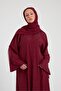 Burgundy Shine Stone Embellished Abaya, Ferace & Shawl - Standard Size & Various Lengths - 3