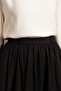 Drawstring Plain Cotton Skirt Black - 5