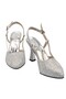 Silver Women's 8 cm Heeled Shoes - 4