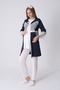 Maternity Pajamas Dressing Gown 3-Piece Set Polka Dot Lace Sleeves Buttoned Breastfeeding Cotton Viscose Maternity Set