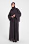 Mürdüm Shine Stone Embellished Abaya, Ferace & Shawl - Standard Size & Various Lengths - 5