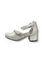 7555-26 Glittery Striped Stony Heeled Karnıyarık Girls' Ballerinas 31-36 - 3