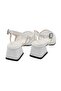 White Tulle Classic Low Heel Women's Shoes - 3