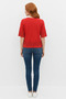 Women's Crew Neck T-Shirt with Scallop Hem Embroidery, Relaxed Fit, Short Sleeves - 5