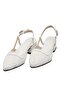 White Tulle Classic Low Heel Women's Shoes - 5