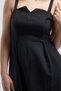 Women's Black Strappy Dress with Hidden Zipper Pocket, 100% Cotton Fabric - 7