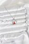 Stylish 316L Steel Chain Silver Zircon Stone Christmas Theme Women's Necklace Teachers Mothers Valentine's Day - 2